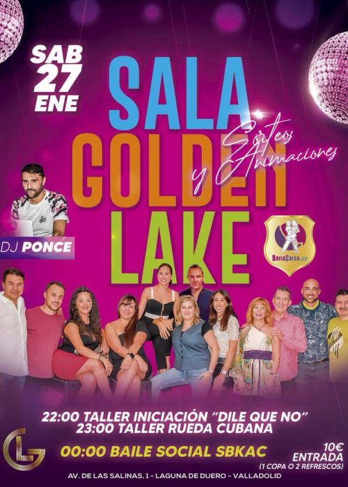 Cartel fiesta GOLDEN LAKE 27 enero 2024